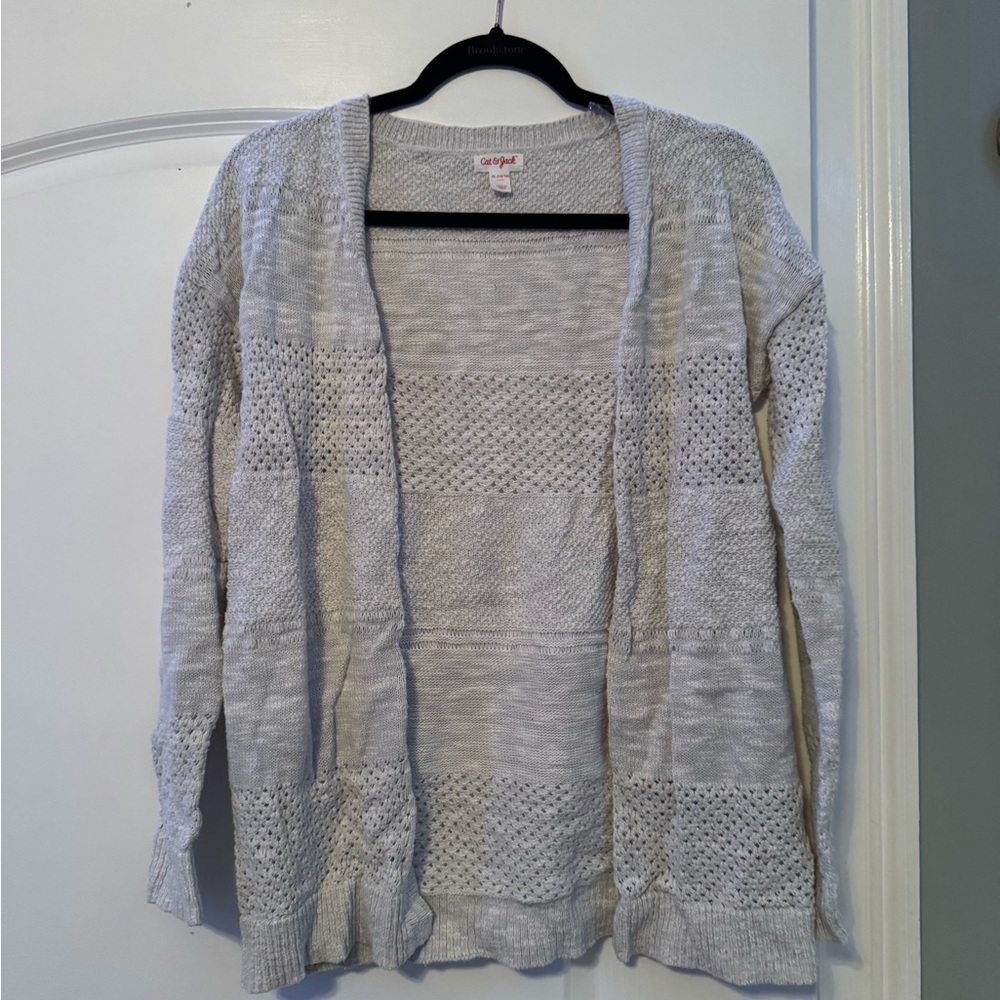 Target Light Gray Open-Front Cardigan